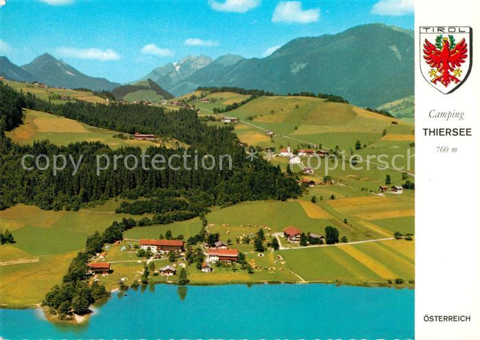 Thiersee Camping mit Sonnwendjoch Fliegeraufnahme