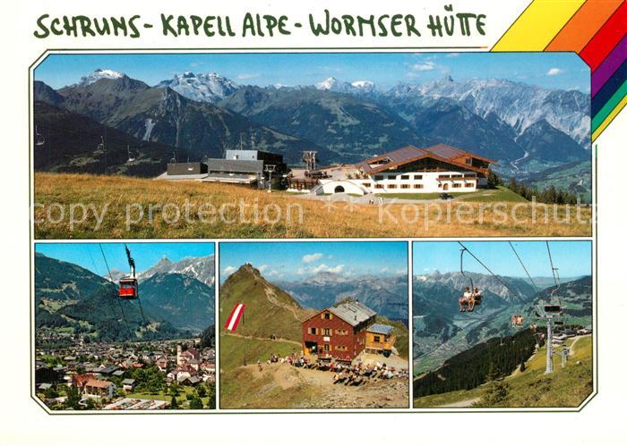 Schruns Vorarlberg Kapell Alpe Wormser Hütte Bergbahn Sess