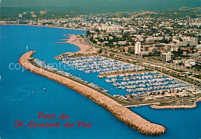 Saint-Laurent-du-Var Le Port de plaisance au fond Cagnes Cot