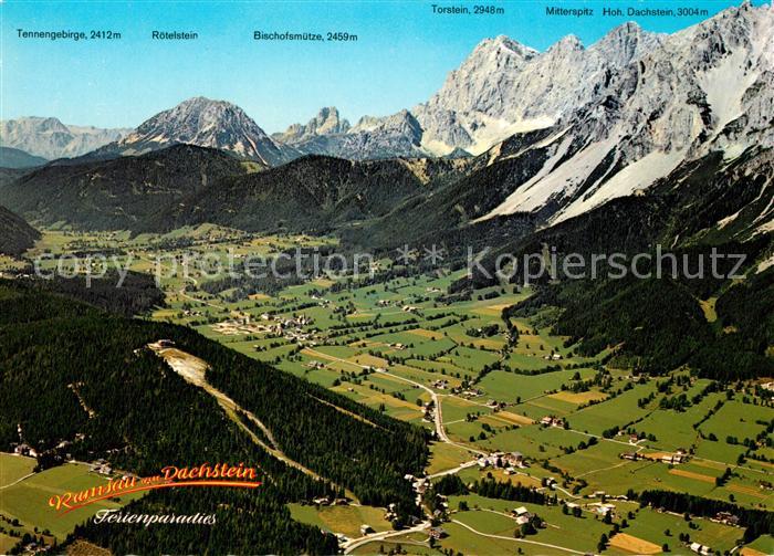 Ramsau Dachstein Steiermark Ramsaukulm Dachsteinsuedwaende Tennengebirge Flieger