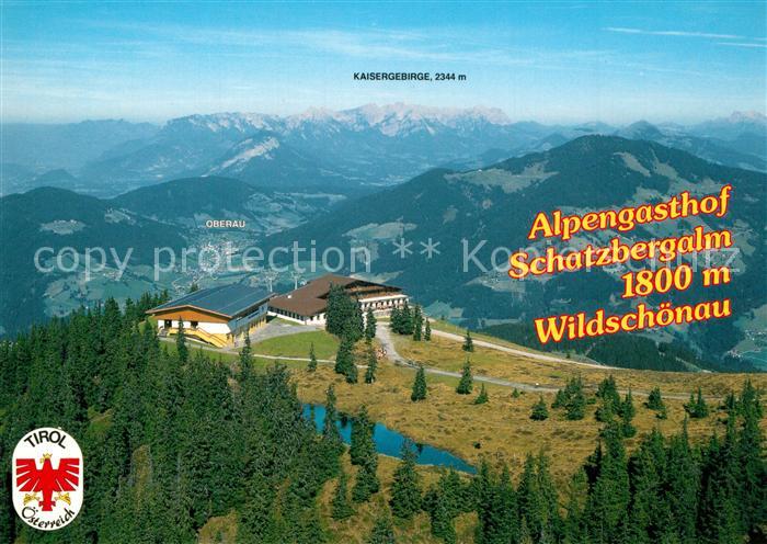Thierbach Wildschoenau Berggasthof Schatzbergalm Alpenpanorama Kaisergebirge Fli