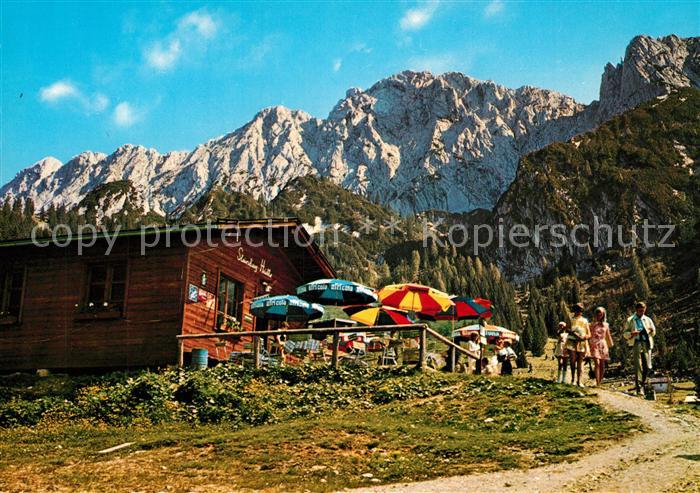 Kufstein Tirol Steinberghuette Ausflugsziel Scheffauer Kaisergebirge