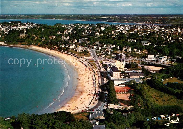 Perros-Guirec La plage de Trestraou vue aérienne