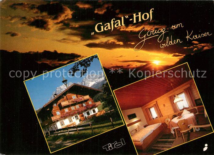 Going Wilden Kaiser Tirol Gafal Hof Ferienwohnungen Sonnenuntergang Alpen