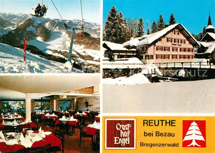 Reuthe Vorarlberg Gasthof Pension Engel Wintersportplatz Alpen Skilift