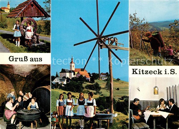Kitzeck Sausal hoechstgelegener Weinbauort Europas Trachten Weinlese