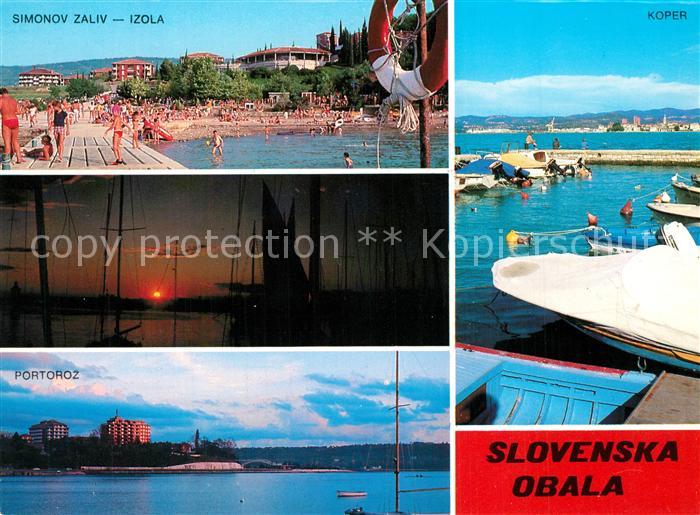 Koper Simonov Zaliv Izola Portoroz Slovenska Obala Kuestenorte Slowenische Rivie