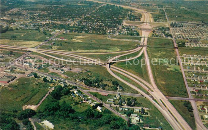 Autobahn New York State Thruway Aerial View Niagara Extension Doube Overpass