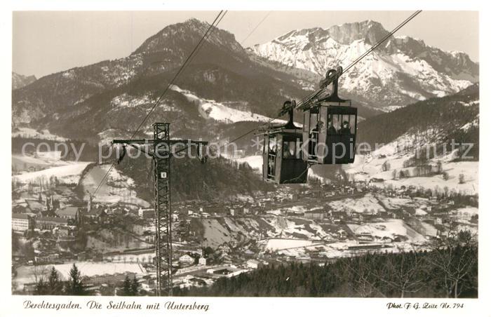 Foto Zeitz F.G. Nr. 794 Berchtesgaden Seilbahn Untersberg