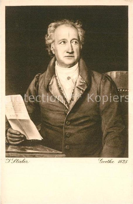 Goethe Johann Wolfgang von Kuenstlerkarte J. Stieler