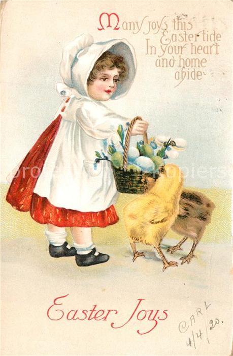 Ostern Easter Paques Kueken Kind Ostereier Litho