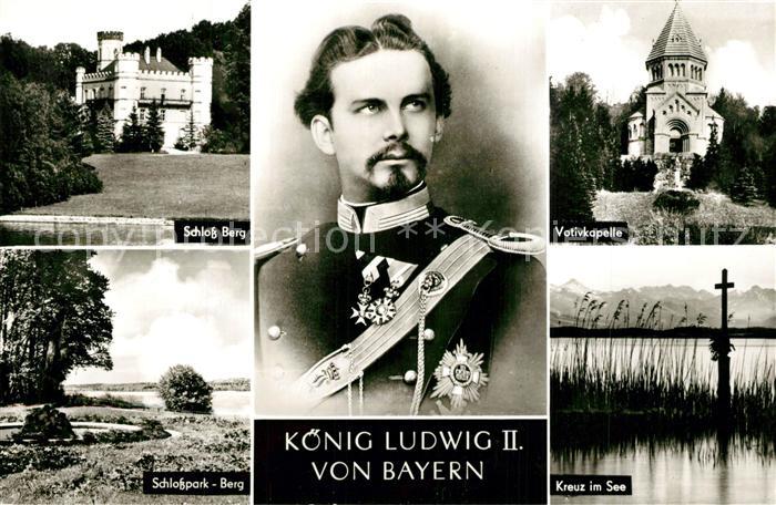 Ludwig II Schloss Berg Votivkapelle Schlosspark Kreuz im See