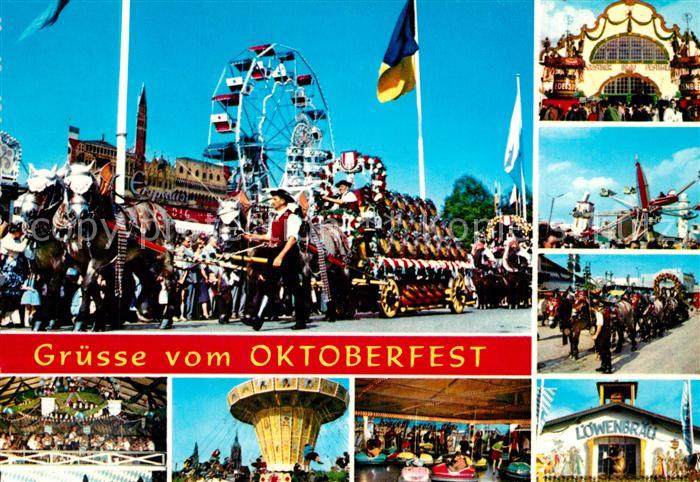 Oktoberfest Brauerei-Gespann Karussell Loewenbraeu