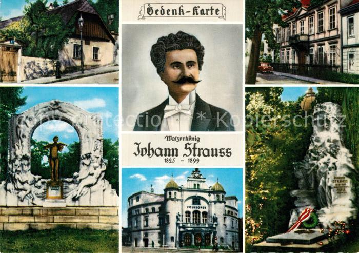 Strauss Johann Gedenkkarte Landhaus Salsmannsdorf Denkmal Volksoper