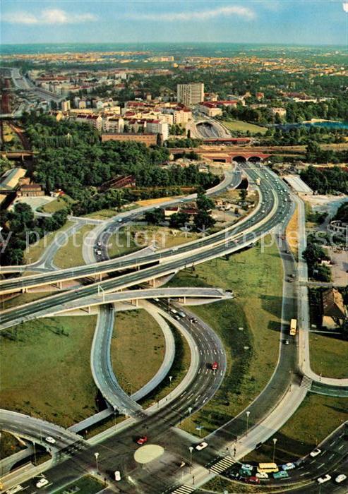 Autobahn Berlin Stadtautobahnverteiler Avus Fliegeraufnahme