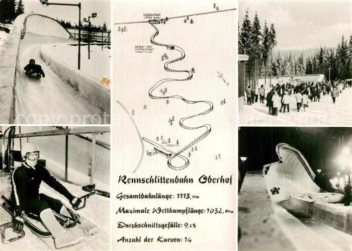 Bobsport Rennschlittenbahn Oberhof