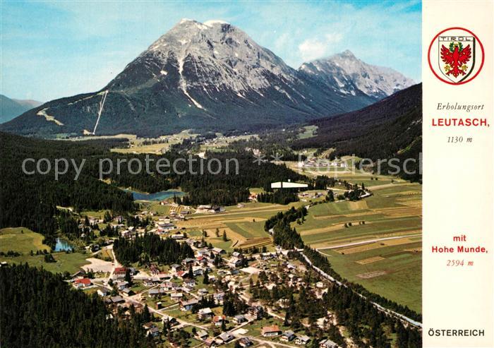 Leutasch Fliegeraufnahme mit Hohe Munde Sessellift zur Rauthuette