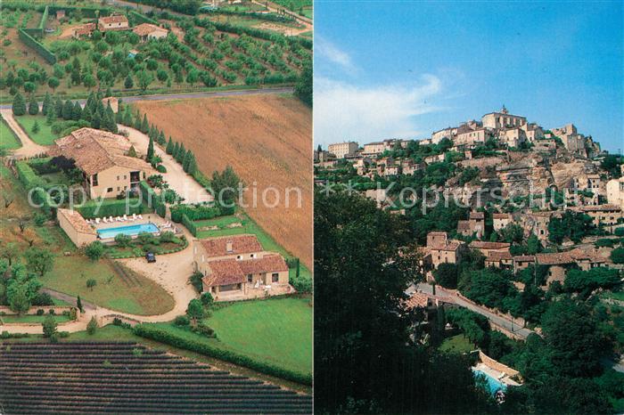 Gordes Hotel Restaurant Carcarille Fliegeraufnahme