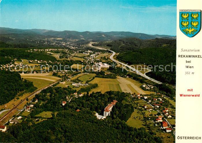 Wien Sanatorium Rekawinkel mit Wienerwald Fliegeraufnahme