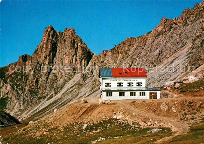 Tierser Tal Schutzhaus Tierser Alpl mit Roterdspitze
