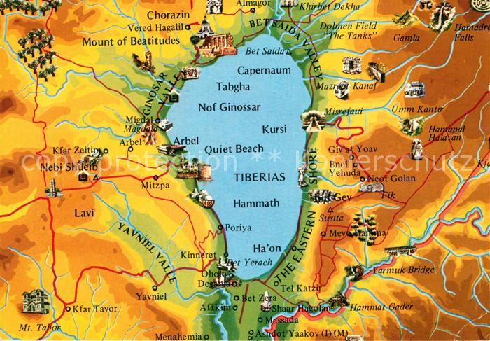 Tiberias Gebietskarte