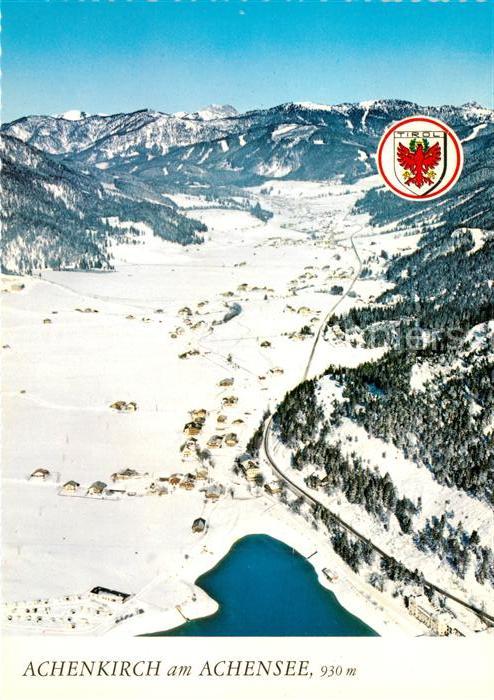 Achenkirch Wintercamping Bayerische Berge Wintersportplatz Alpen Fliegeraufnahme