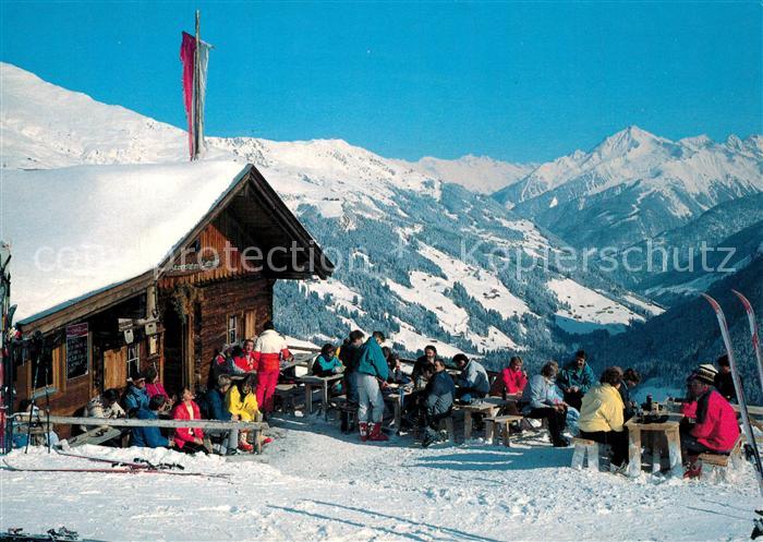 Lanersbach Jausenstation Lattenalm Wintersportplatz Zillertal Alpenpanorama