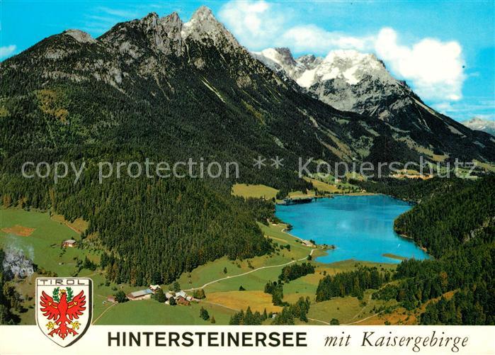 Hintersteinersee mit Kaisergebirge Fliegeraufnahme