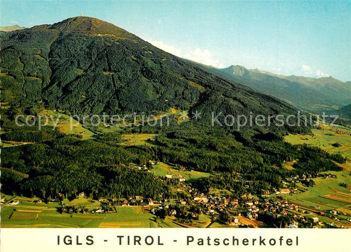 Igls Tirol mit Blick zum Patscherkogel Fliegeraufnahme