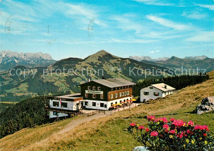 Niederau Wildschoenau Markbachjochhaus Blick gegen Kaisergebirge Hohe Salve Lofe