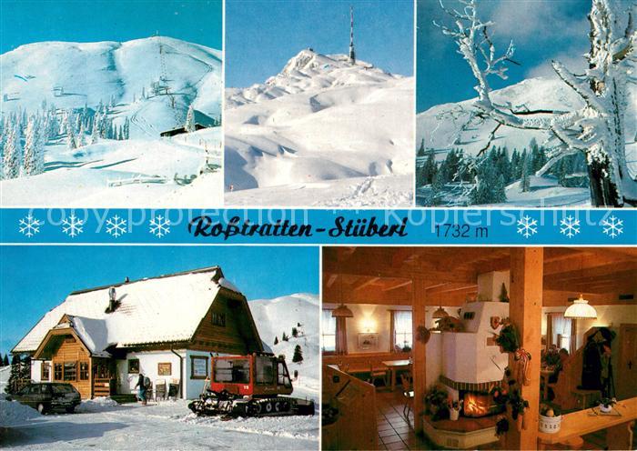 Bad Bleiberg Rosstratten Stueberl Villacher Alpe Winterlandschaft Alpen