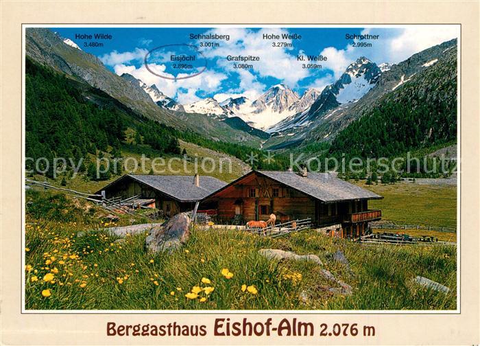 San Leonardo in Passiria Berggasthaus Eishof Alm Pfossental Naturpark Texelgrupp