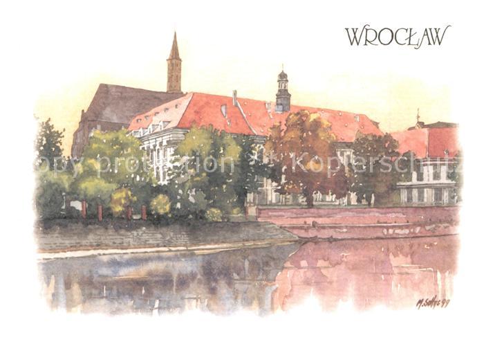 Wroclaw Budynek filologii Uniwersytetu Wroclawskiego Universitaet Kuenstlerkarte
