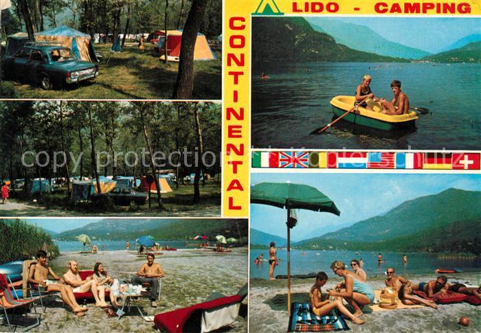 Fondotoce di Verbania Lido Camping Continental Badestrand Lago Maggiore Alpen