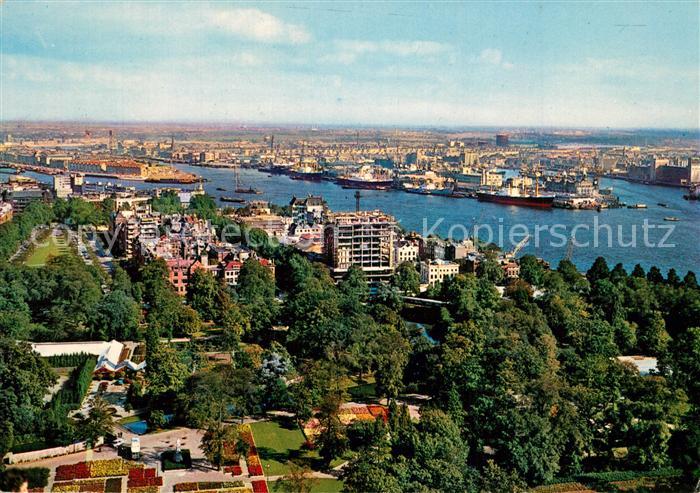 Rotterdam Uitzicht over het park en havens vanaf de Euromast