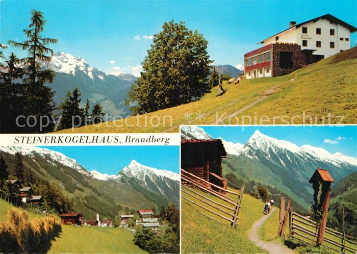 Brandberg Tirol Steinerkogelhaus Landschaftspanorama Zillertal Wegekreuz Alpen