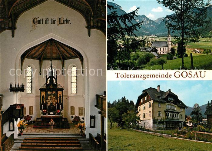 Gosau Oberoesterreich Evangelische Kirche Altarraum Brigittaheim Erholungsheim O