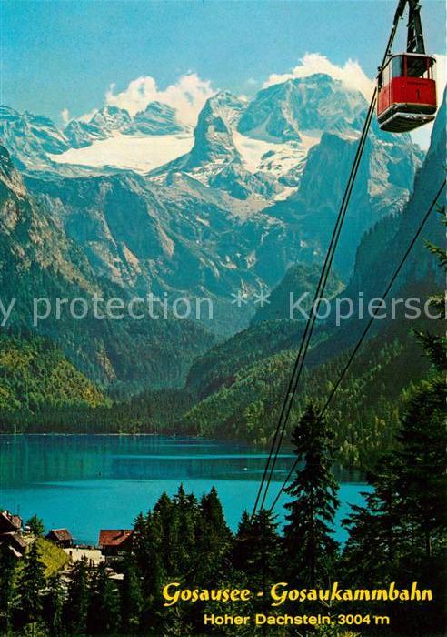 Gosau Oberoesterreich Gosausee Gosaukammbahn Bergbahn Blick auf Koenig Dachstein
