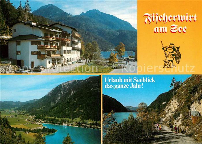 Achenkirch Fischerwirt am See Landschaftspanorama Alpen