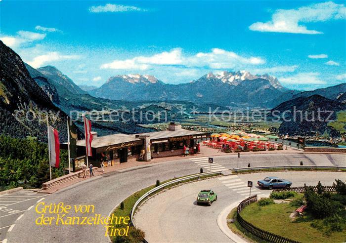 Wiesing Tirol Rasthaus Kanzelkehre Panorama Blick gegen Unterinntal Kaisergebirg
