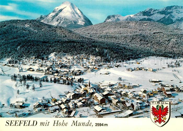 Seefeld Tirol mit Hohe Munde Mieminger Kette Fliegeraufnahme