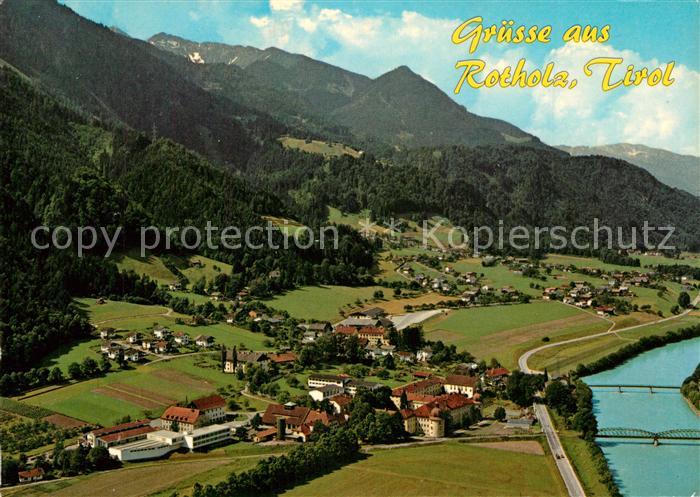 Rotholz Tirol Landwirtschaftliche Landeslehranstalt Alpenpanorama Fliegeraufnahm