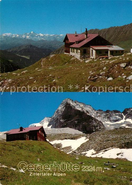 Geraerhuette Berghuette Stubaier Alpen Habicht Olperer Gebirgspanorama