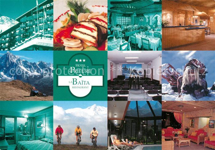 Chamonix Hotel Prieuré La Baita Restaurant Bergwanderung Mountainbike Winterspor