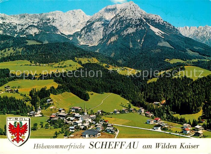 Scheffau Wilden Kaiser Sommerfrische Kaisergebirge Fliegeraufnahme