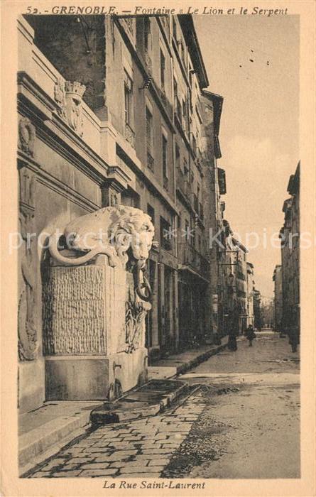 Grenoble Fontaine Le Lion le Serpent