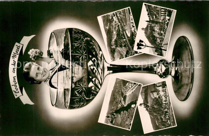 Cochem Mosel Panoramen Winzermaedchen im Roemer