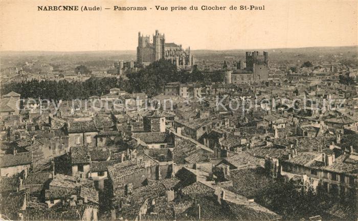 Narbonne Aude Panorama Clocher de Saint Paul