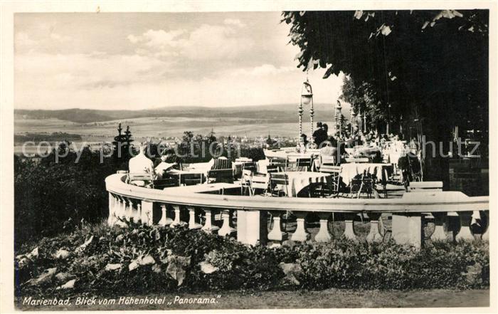 Marienbad Tschechien Boehmen Blick vom Hoehenhotel Panorama
