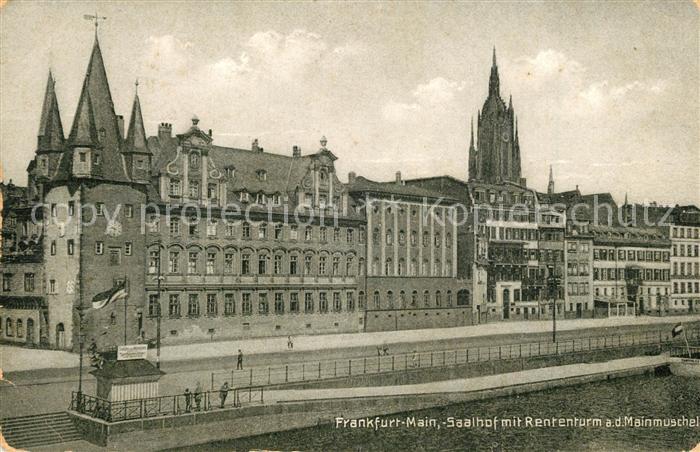 Frankfurt Main Saalhof Rententurm Mainmuschel
